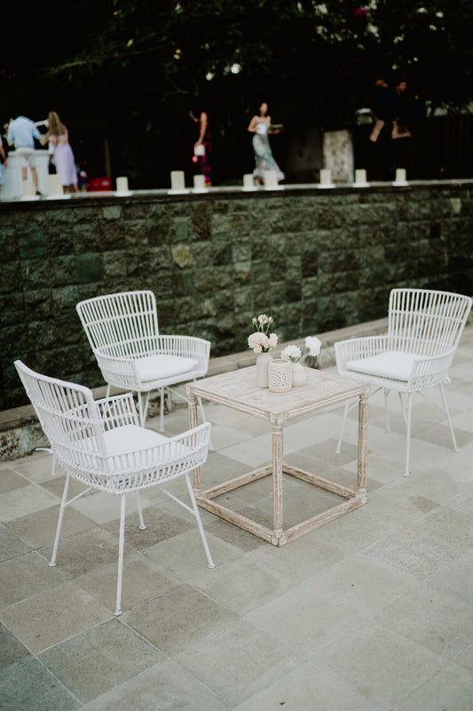 Amalfi Low Louis Whitewash