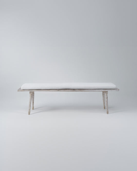 Louis Whitewash Bench