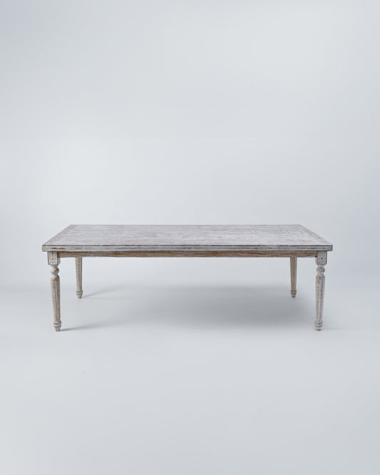 Dining Table Louis Whitewash