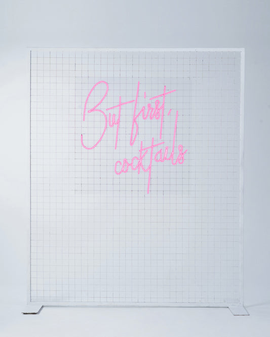 But First Cocktails Mesh Frame