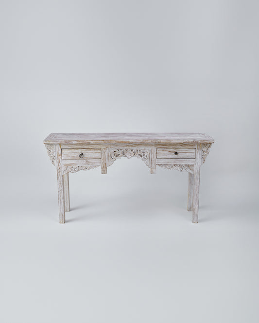Javanese Signing Table Whitewash