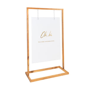 Oh Hi Acrylic Sign + Frame - balieventhire