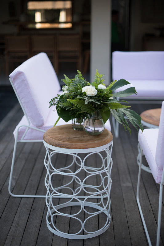 Mykonos Medium Cocktail Table - balieventhire