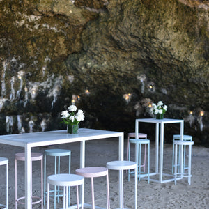 Blush Santorini Stool - balieventhire